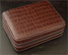 Quattro Watch Travel/Storage Case - Dark Brown Alligator Grain