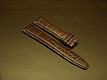 IWC Style Genuine Chocolate Alligator Strap with Matching Stitch