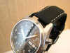 IWC Style Black Rubber Texture (for DEPLOYANT) White Stitch