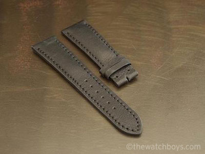 Breitling Style Black Ultrasoft Leather Strap with Black Stitch - Click Image to Close
