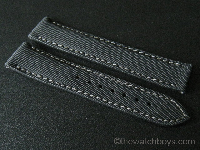 Omega Style Black Rubber Texture with Gray Stitch - Click Image to Close