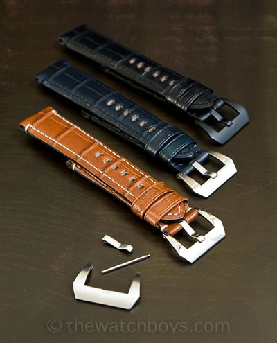 Polished Pre-V Panerai Style Buckles (screw-in) - Click Image to Close