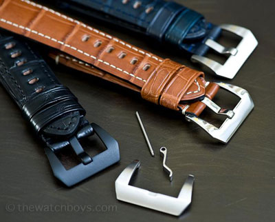 Polished Pre-V Panerai Style Buckles (screw-in) - Click Image to Close