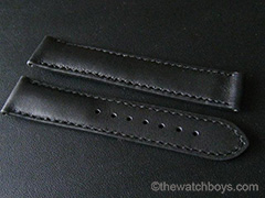Omega Style Black Water Resistant Leather with Black Stitch
