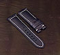 Black Carbon Fiber Patern with White Stitch for Deployant Buckle