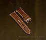 Chocolate Brown Alligator with White Stitch for Deployant Buckle