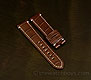 Chocolate Brown Alligator with White Stitch for Tang Buckle