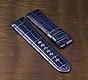 Dark Blue Alligator with matching Stitch for Tang Buckle