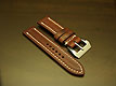 Vintage Light Brown Italian Leather with Off White Stitch