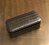 Double Watch Travel/Storage Case - Black Alligator Grain