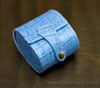 Single Watch Travel/Storage Case - Light Blue Alligator Grain