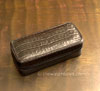 Double Watch Travel/Storage Case - Dark Gray Alligator Grain