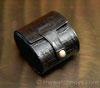 Single Watch Travel/Storage Case - Dark Gray Alligator Grain
