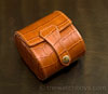 Single Watch Travel/Storage Case - Honey Alligator Grain