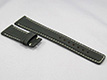 IWC Style Black Rubber Texture (for DEPLOYANT) White Stitch