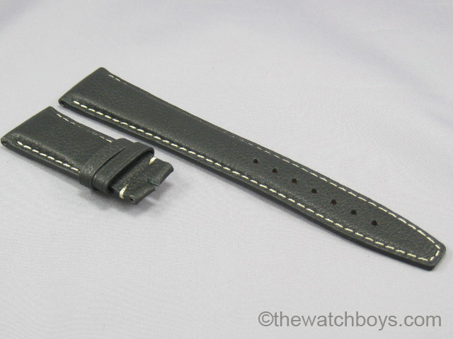 IWC Style Black Ultrasoft Calfskin (for DEPLOYANT) White Stitch - Click Image to Close