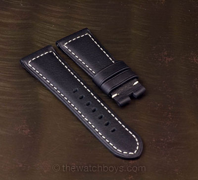 Ultrasoft Black with White Stitch for Tang Buckle - Click Image to Close