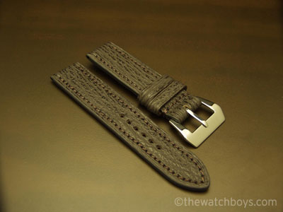 Vintage Brown/Gray Sharkskin with Matching Stitch - Click Image to Close