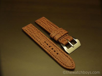 Vintage Honey Sharkskin with Dark Brown Stitch - Click Image to Close