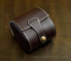 Single Watch Travel/Storage Case - Brown Leatherette