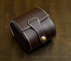 Single Watch Travel/Storage Case - Brown Leatherette