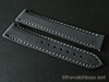 Omega Style Black Rubber Texture with Gray Stitch